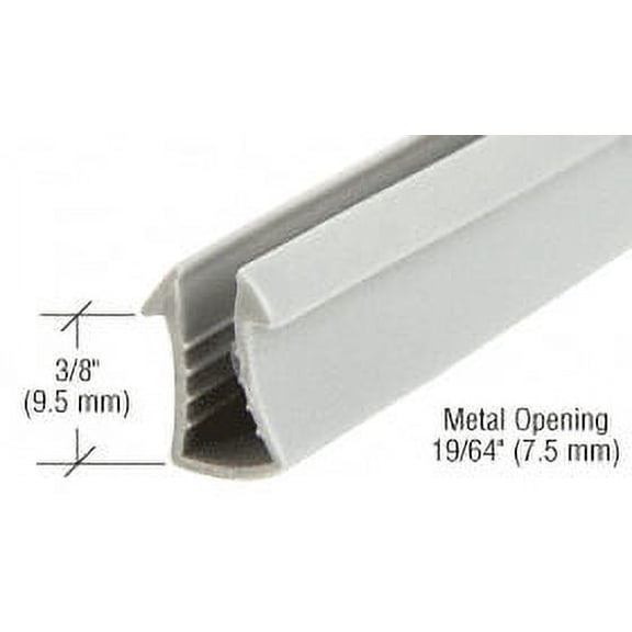 CRL SDV734M Shower Door Glazing Vinyl for 1/4" Glass - 1000' Roll Gray