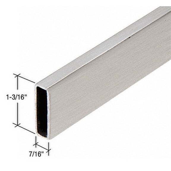 CRL SERH2BS Brushed Stainless Serenity Series Sliding Door 78-3/4" Header Support Bar Only