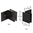 thumbnail image 1 of CRL SGC039MBL Matte Black Fixed Panel Square Clamp With Large Leg, 1 of 4
