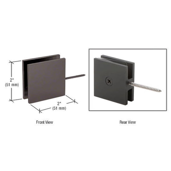 CRL SGC1860RB Oil Rubbed Bronze Square Wall Mount Movable Transom Clamp