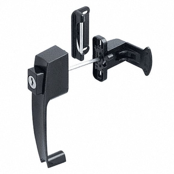CRL SK12BL Black Screen and Storm Door Push Button Lock 1-3/4" Screw Holes