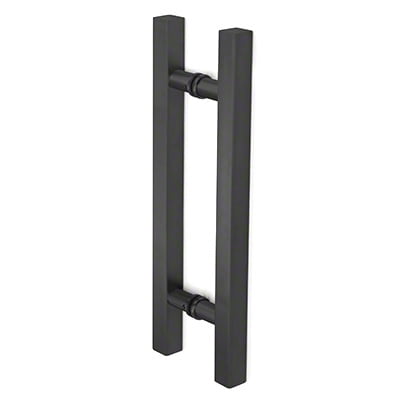 CRL SLP6X6MBL Square Ladder Pull 6" Back-to-Back Matte Black