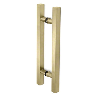 CRL SLP6X6SB Square Ladder Pull 6" Back-to-Back Satin Brass