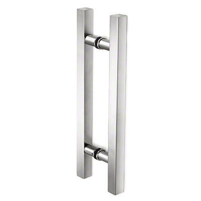 CRL SLP8X8CH Square Ladder Pull 8" Back-to-Back Polished Chrome