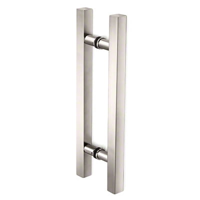 CRL SLP8X8PN Square Ladder Pull 8" Back-to-Back Polished Nickel