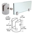 thumbnail image 1 of CRL SM38SC Satin Chrome Slot Mount Standoff for 3/8" Panels, 1 of 4