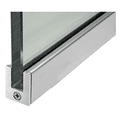 thumbnail image 1 of CRL SP35BS12S Brushed Stainless 1-3/8" Tall Slender Profile Door Rail Without Lock - 35-3/4", 1 of 4