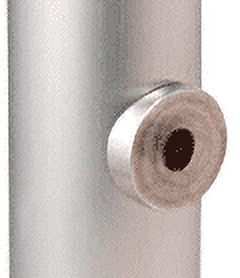 Mill Stainless Steel Round Post Adaptor with 1/2" Hole Diameter