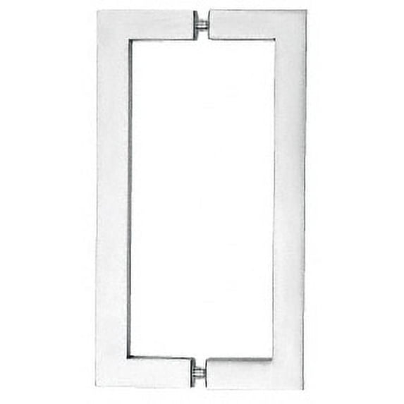 CRL SQ24X24PS Polished Stainless 24" Glass Mounted Square Tube Style Back-to-Back Pull Handle