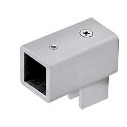 CRL SQ41SC Satin Chrome Swiveling U-Bracket for 1/4" to 5/16" (6 to 8 mm) Glass - Square Bar