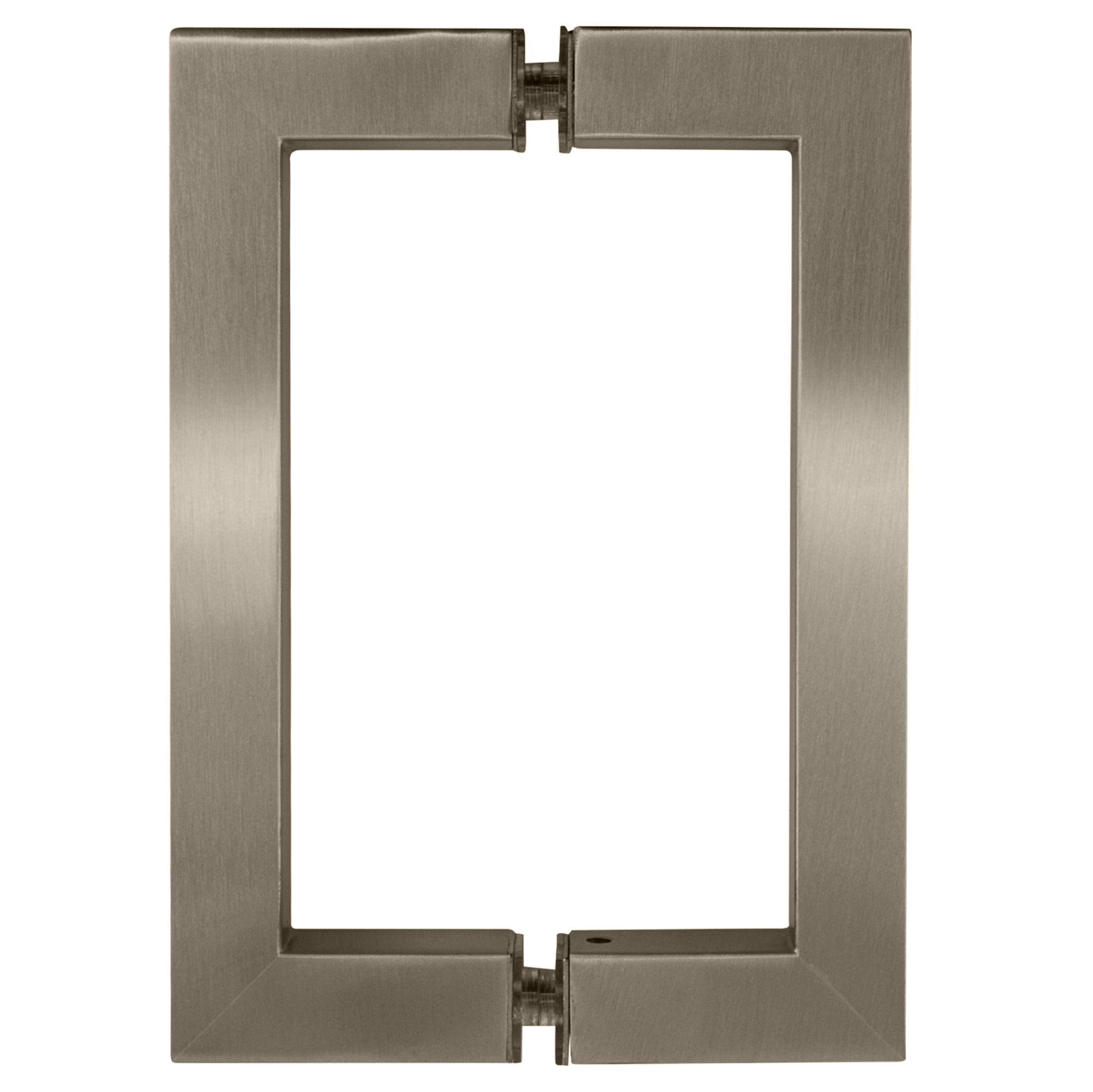 CRL SQ6X6MBL Square Tubing Pull Handle – Matte Black, Back-to-Back Style For Glass Doors (6” Center)