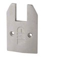 thumbnail image 1 of CRL SREC2TBS Brushed Stainless Low Profile Tapered Sidelite Rail Cap with Screws, 1 of 3