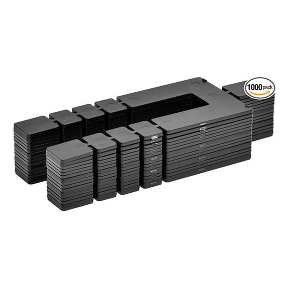 CRL Shimstack Shims 1/16" x 4-1/8" - 1000 Pack | Window & Door Alignment | Fire Resistant Plastic Shims | Adjustable Leveling for Construction