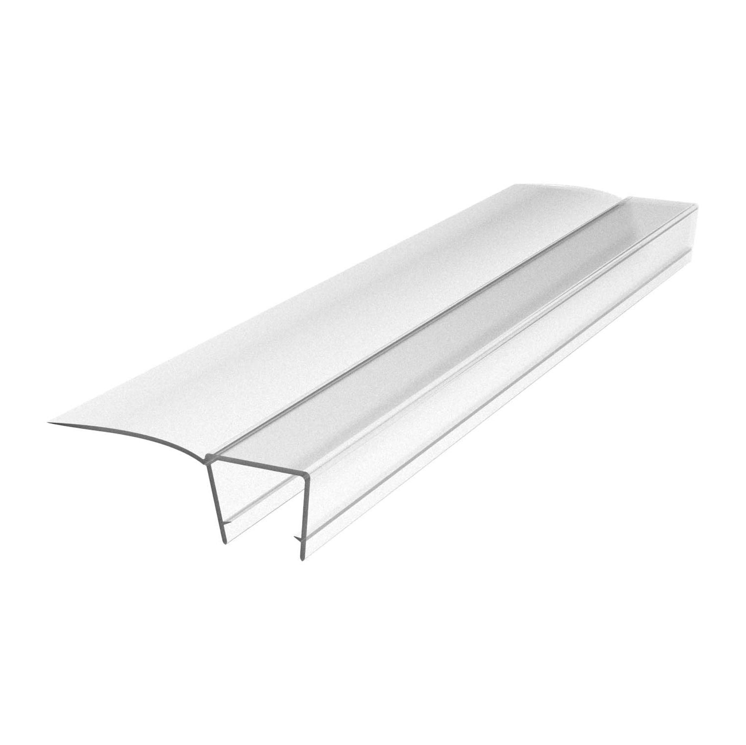 CRL Shower Door Polycarbonate with 90 degree 7/8" Long Vinyl Fin Seal