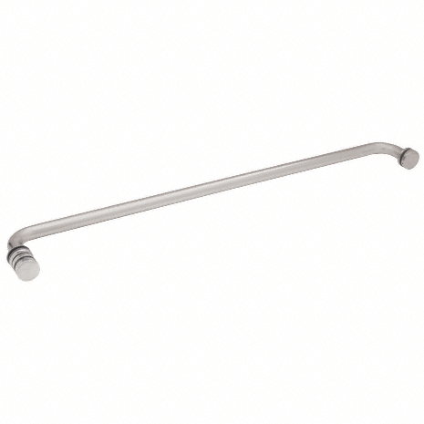 CRL TBCC24SC Satin Chrome 24" Towel Bar with Contemporary Knob