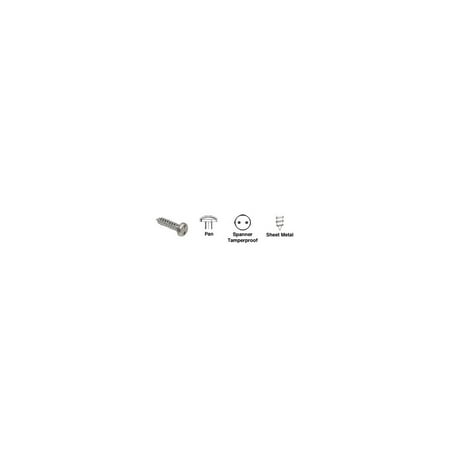 CRL TP6X1PHSMS-XCP100 6 x 1" Pan Head Spanner Tamperproof Type 'A' Sheet Metal Screws - pack of 100