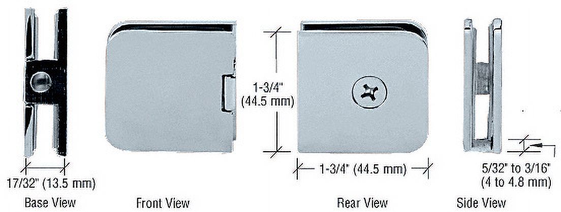 CRL UC66BN Brushed Nickel Junior Traditional Style Fixed Panel U-Clamp