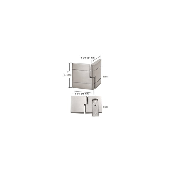 CRL UV0273 Brushed Stainless Left Hand UV Designer Glass-to-Wood Hinge