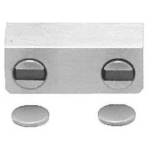 CRL UV6255 Brushed Stainless Double Door UV Magnetic Latch for 'All-Glass' Cabinet