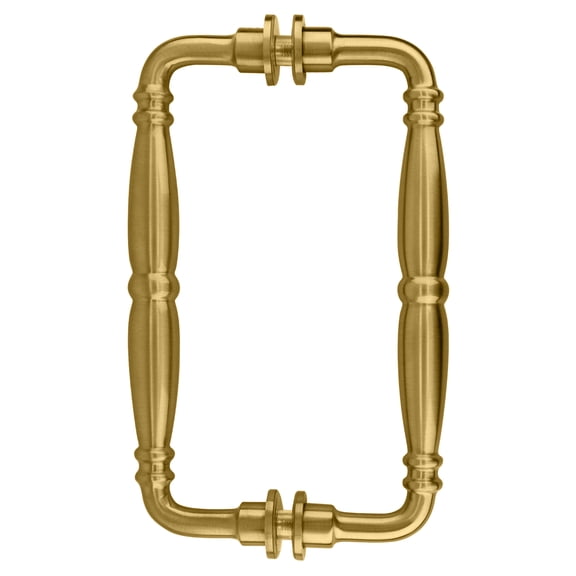 CRL V1C8X8SB Satin Brass 8" Victorian Style Back-to-Back Pull Handles
