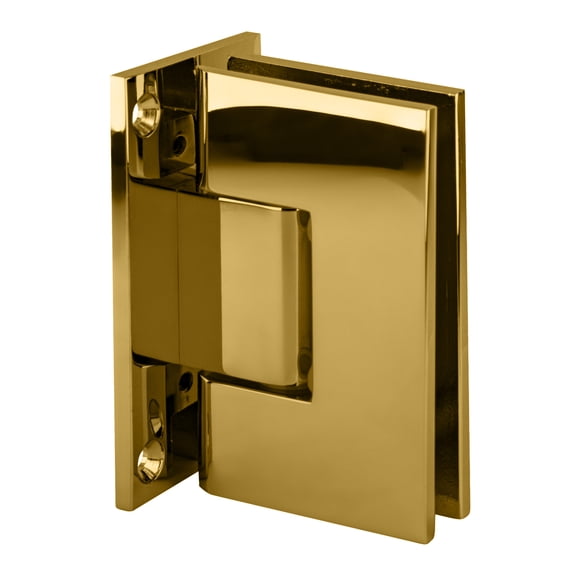 CRL V1E037BR Polished Brass Vienna 037 Series Wall Mount Full Back Plate Hinge