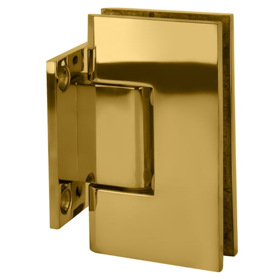 CRL V1E074BR Polished Brass Vienna 074 Series Wall Mount Short Back Plate Hinge
