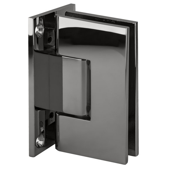 CRL V1E537CH Polished Chrome Vienna 537 Series 5 Degree Pre-Set Wall Mount Full Back Plate Hinge