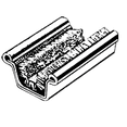 thumbnail image 1 of CRL Y61496 Beaded Rigid Upper Division Bar for GM 1953-1963 - 96" Length, 1 of 3