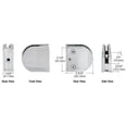 thumbnail image 1 of CRL Z310BS Brushed Stainless Z-Series Round Type 2" Radius Base Stainless Steel Clamp for 3/8" Glass, 1 of 6