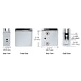 thumbnail image 1 of CRL Z812SC Satin Chrome Z-Series Square Type Flat Base Zinc Clamp for 1/2" Glass, 1 of 7