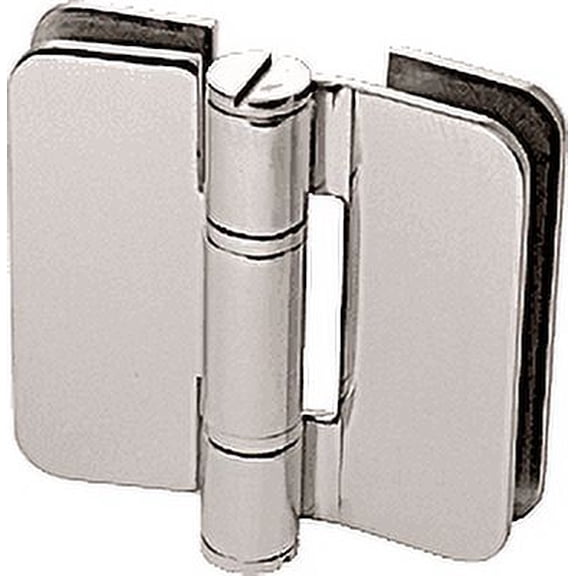 CRL ZUR07PN Polished Nickel Zurich 07 Series Glass-to-Glass Inline Outswing Hinge