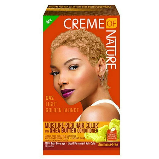 Creme Of Nature Liquid Hair Color Kit Light Golden Blonde, Pack of 2