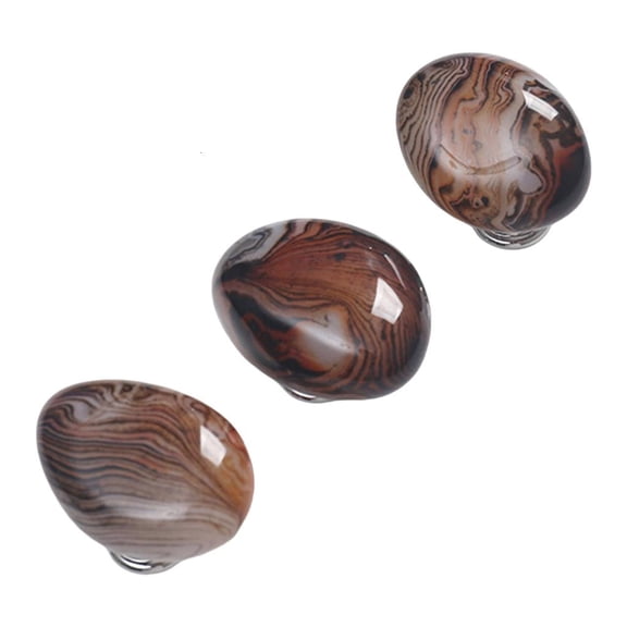 CRNGYEAM 3Pcs Cabinet Pulls Agate Stone Dressers Knob Elegant Drawer Door Pulls Handles Kitchen Bedroom Furniture Hardware