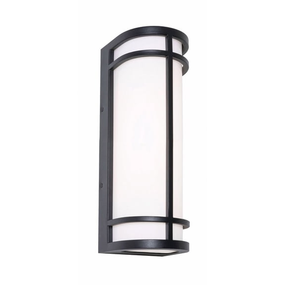 CRNW0616LAJUDBK AFX Crain - 20W 1 LED Outdoor Wall Mount-16 Inch Tall and 6 Inch Wide-Black Finish