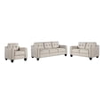 thumbnail image 1 of CRO Decor 3 Piece Sectional Sofa Set Living Room Linen Furniture (Beige), 1 of 11