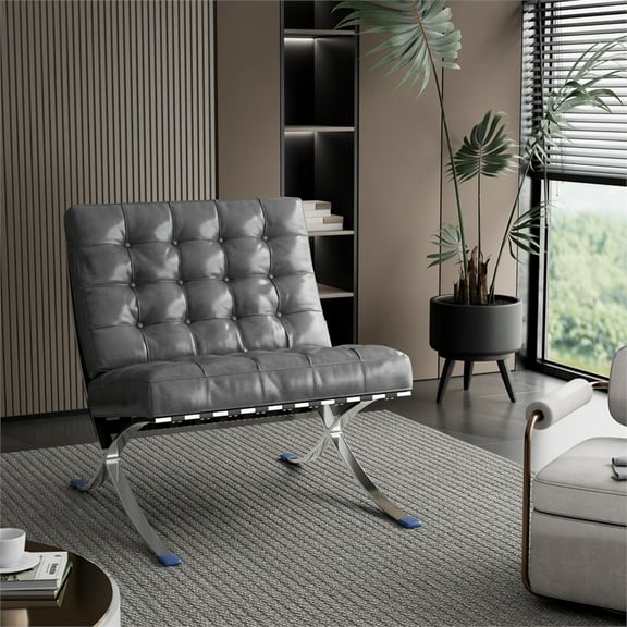 CRO Decor 30"  Accent Chair Lounge Chair in DARK GREY