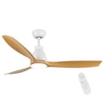 thumbnail image 1 of CRO Decor 52 In.Intergrated LED Ceiling Fan with Antique Brown Wood Graiin Blade, 1 of 13