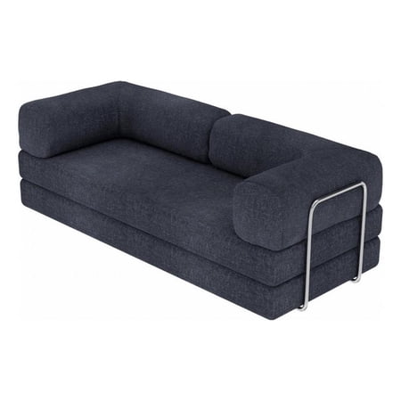 CRO Decor Blue Luxury Chenille Velvet Combination Floor Compressed Sofa