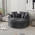 thumbnail image 1 of CRO Decor Dark Grey Corduroy free-install fully foam-filled Compressed sofa, 1 of 6