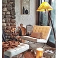 thumbnail image 1 of CRO Decor Genuine Leather Cowhide Tufted Accent Lounge Chair With Ottoman(White), 1 of 13