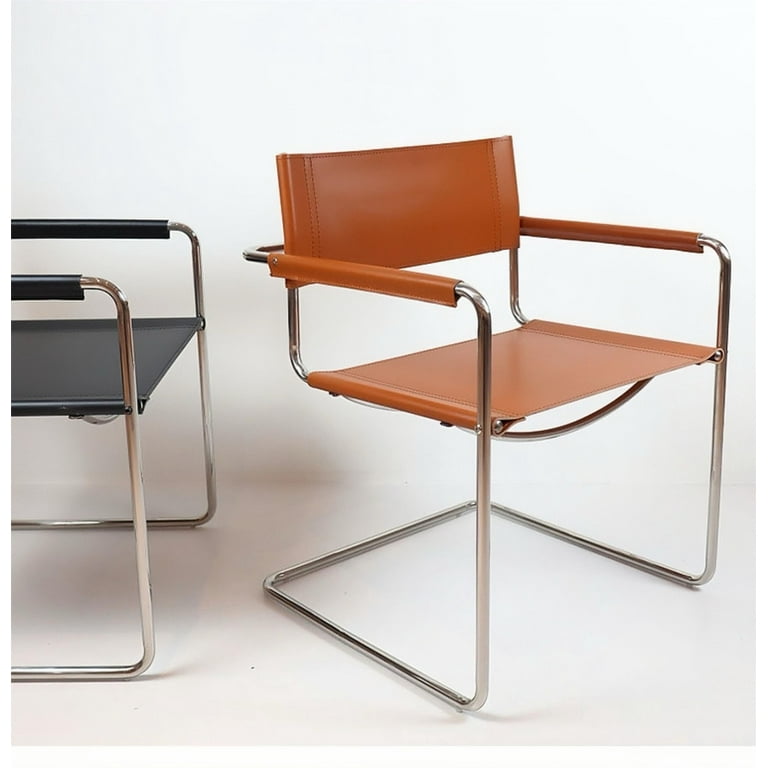 CRO Decor Modern Faux Leather Stainless Steel Office Chair Dining