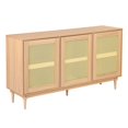 thumbnail image 1 of CRO Decor Oak Storage Cabinet With 3-Pannel Doors, 1 of 9