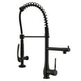 thumbnail image 1 of CRO Decor Single Handle Copper Kitchen Faucet in Black, 1 of 5