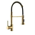 thumbnail image 1 of CRO Decor Single Handle Copper Kitchen Faucet in Gold, 1 of 5