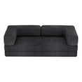 thumbnail image 1 of CRO DecorDark Grey Luxury Chenille Velvet Combination Floor Compressed Sofa, 1 of 9