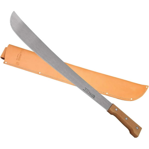 CROC24-W 24" Martindale Crocodile Machete Wood Handle with Leather Sheath