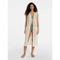 thumbnail image 1 of Time and Tru Women's Crochet Button Down Coverup, Size L/XL, Ivory, 1 of 4