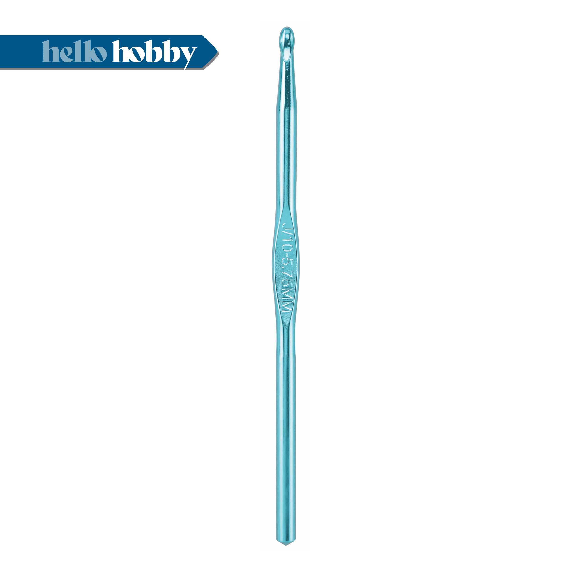 Hello Hobby Aluminum Crochet Hook, Size J, 5.75 mm