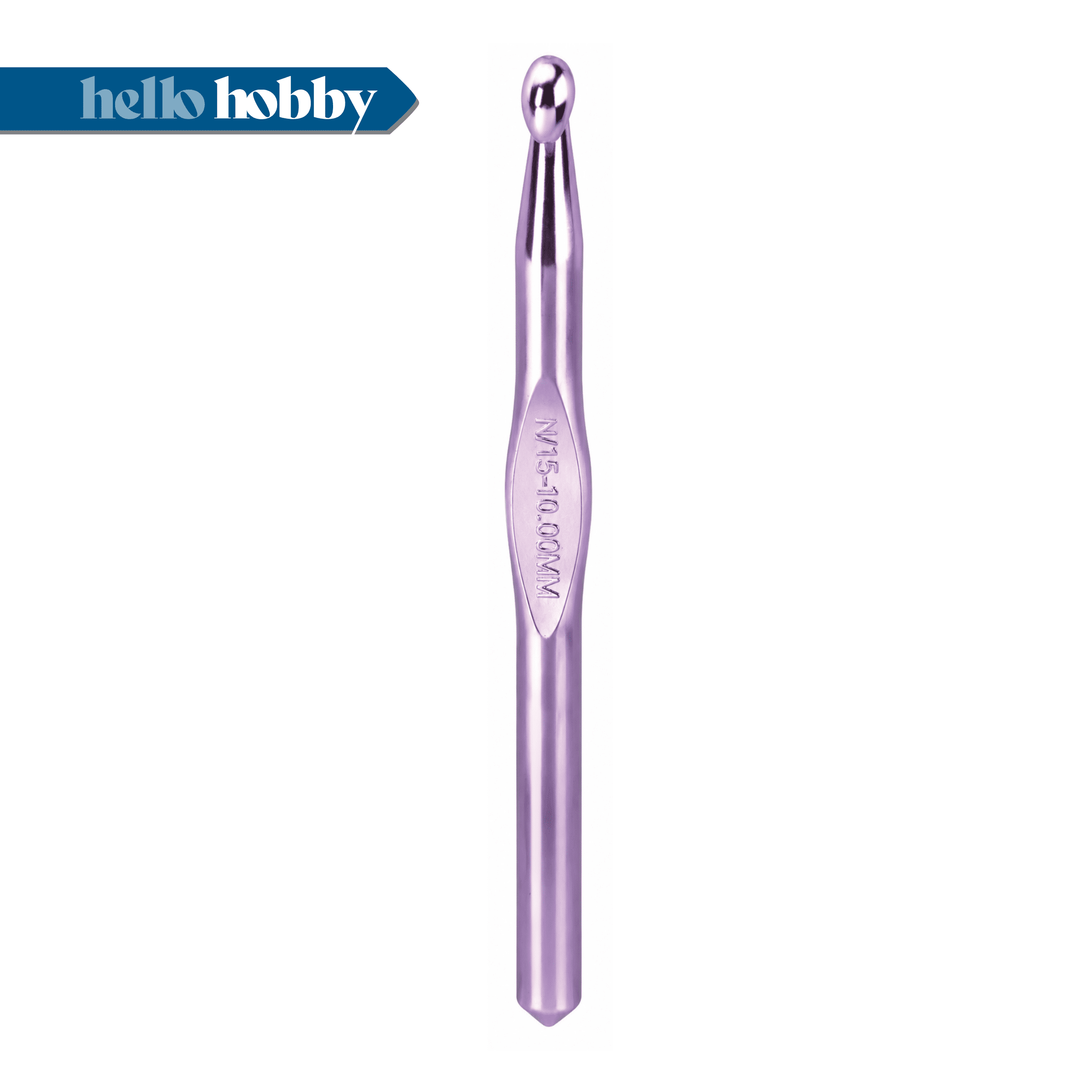 Hello Hobby Aluminum Crochet Hook, Size N, 10 mm
