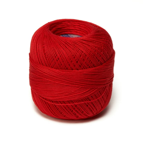 CROCHET OMEGA NO.10 [30grs] - 100% Mercerized Cotton Yarn for Fine Crochet - Color 21-Red 116